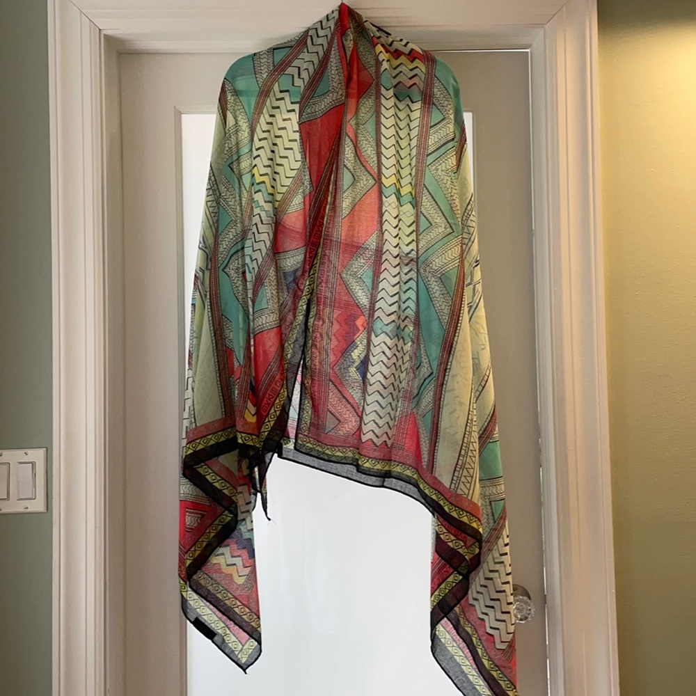 Colorful scarf, wrap, paréo